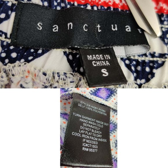SANCTUARY Shorts w/ Pockets Colorful Boho Print S - Picture 9 of 12